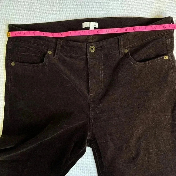 Edyson Jeans Cords Women’s 32 Short Chocolate Brown Skinny Stretch - Picture 7 of 7